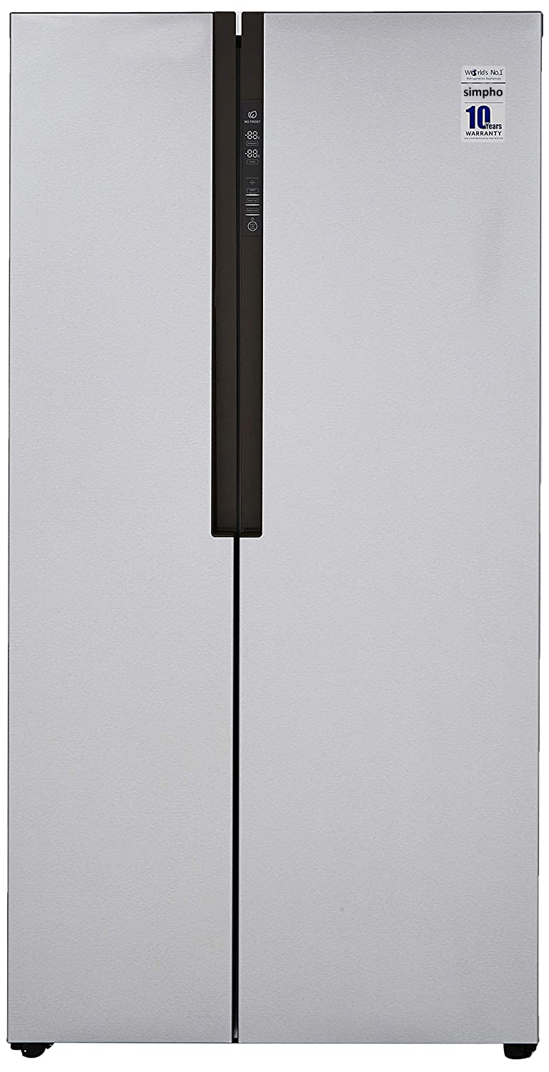 SIMPHO 565 L WITH INVERTER SIDE-BY-SIDE DOOR REFRIGERATOR (HRF-619SS, SILVER)